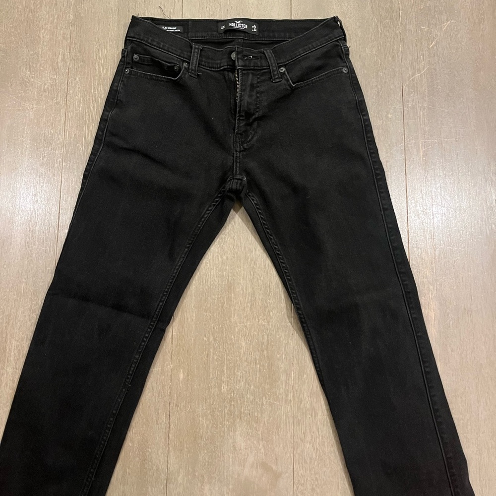Hollister Men's Jet Black Skinny Jeans